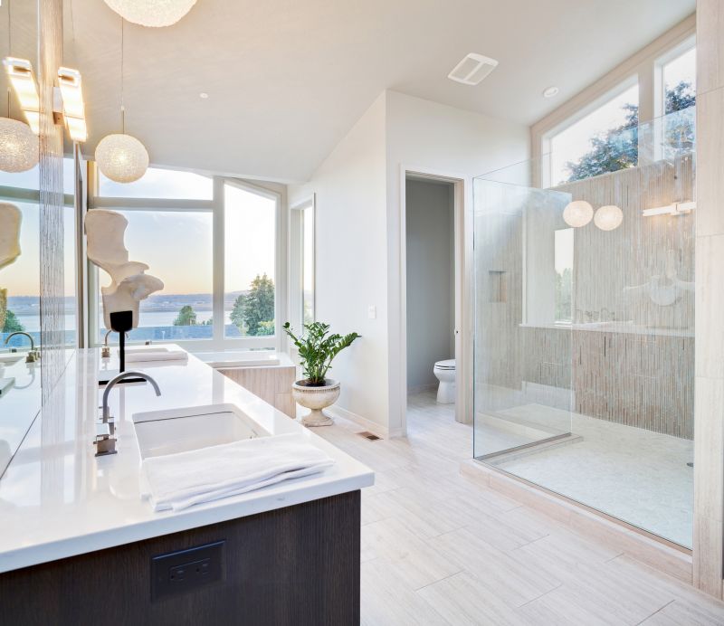 Modern bathroom renovation with a walk-in shower