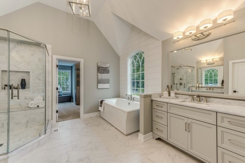 Bathroom featuring smart lighting and digital controls