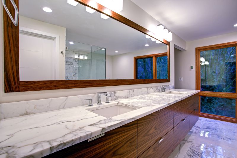 Marble countertops and high-end fixtures