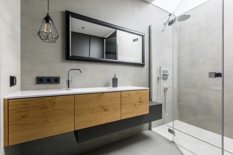 Minimalist vanity with integrated storage